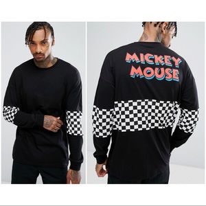 Oversized Mickey Mouse Long Sleeve T-Shirt